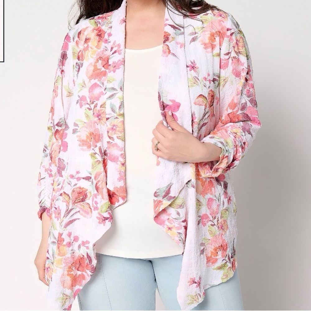 Susan Graver Pink Floral Women's Cover-Up